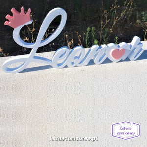 Nome com Coroa Letra Inicial e letra Coração