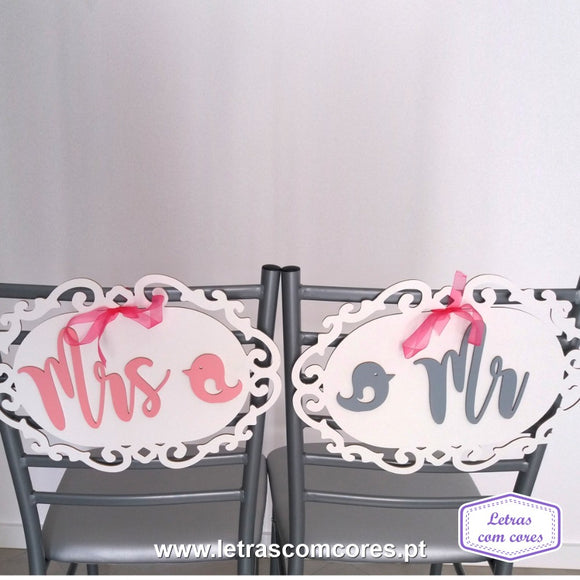 Placas Cadeira - Modelo 1 (Com pintura)