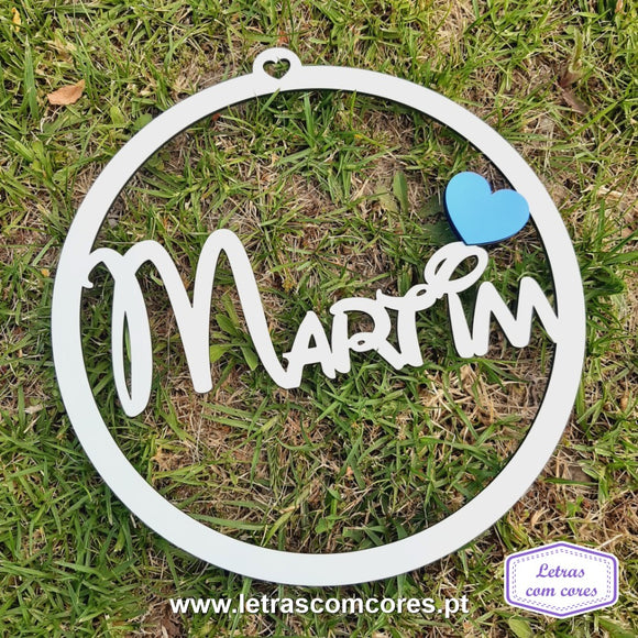 Circulo Simples com Coração e Letra Disney