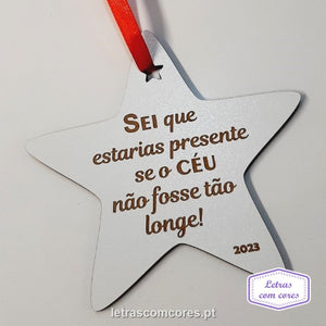 Bola Natal - Sei que estarias presente se o céu não fosse tão longe - com Ano