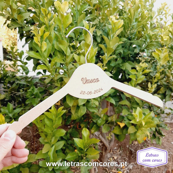 Cruzetas Batizado - 012 (Natural MDF com Nome e Data)