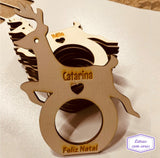 Bola Natal - Marcador de Mesa / Porta Guardanapo - Rena