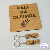 Identificação Porta com 2 Porta-Chaves