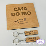 Identificação Porta com 2 Porta-Chaves