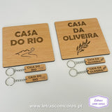 Identificação Porta com 2 Porta-Chaves