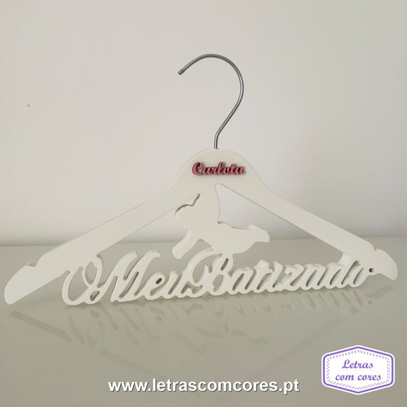 Cruzetas Batizado - 010 (Pintura 2 Cores com Nome)