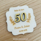 Moldura Vintage com Número colado (Íman)