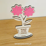 Vaso com Flor de Pousar com Base