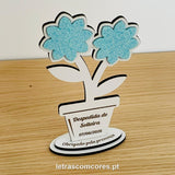 Vaso com Flor de Pousar com Base