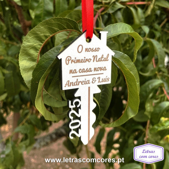 Bola Natal - Chave - O nosso Primeiro Natal na casa nova - 2025