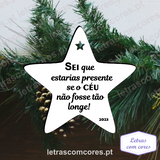 Bola Natal - Sei que estarias presente se o céu não fosse tão longe - com Ano