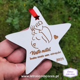 Bola Natal - Neste natal bate mais um coração - com Ano