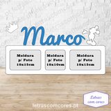 Nome com Coroa Letra Inicial e corpo Mickey no Final - Modelo 3