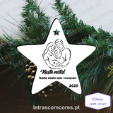 Bola Natal - Neste natal bate mais um coração - Modelo 2 - com Ano