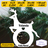 Bola Natal - Marcador de Mesa / Porta Guardanapo - Rena