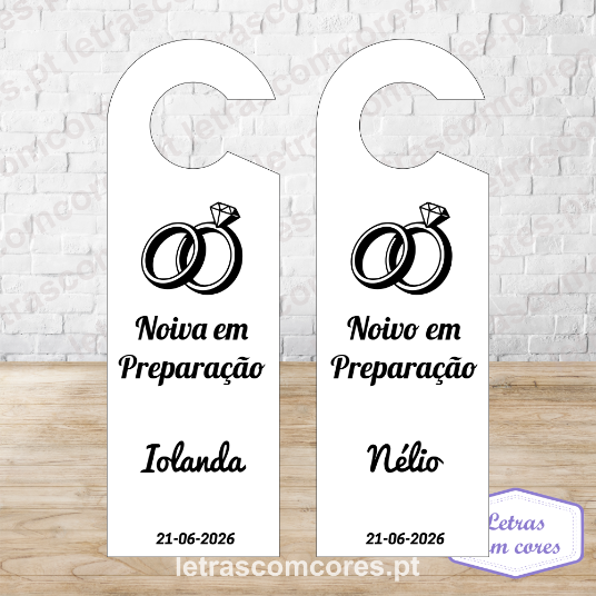 Noiva e Noivo em Preparação - Alianças