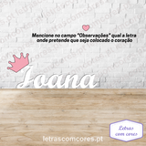 Nome com Coroa Letra Inicial e letra Coração