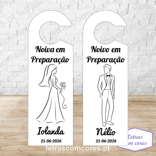 Noiva e Noivo em Preparação - modelo 2