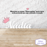 Nome com Coroa Letra Inicial e pinta Coração