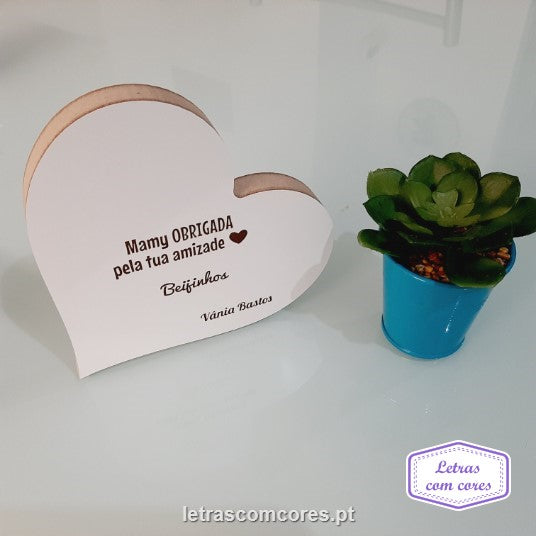 Coração com Frase ou Dedicatória